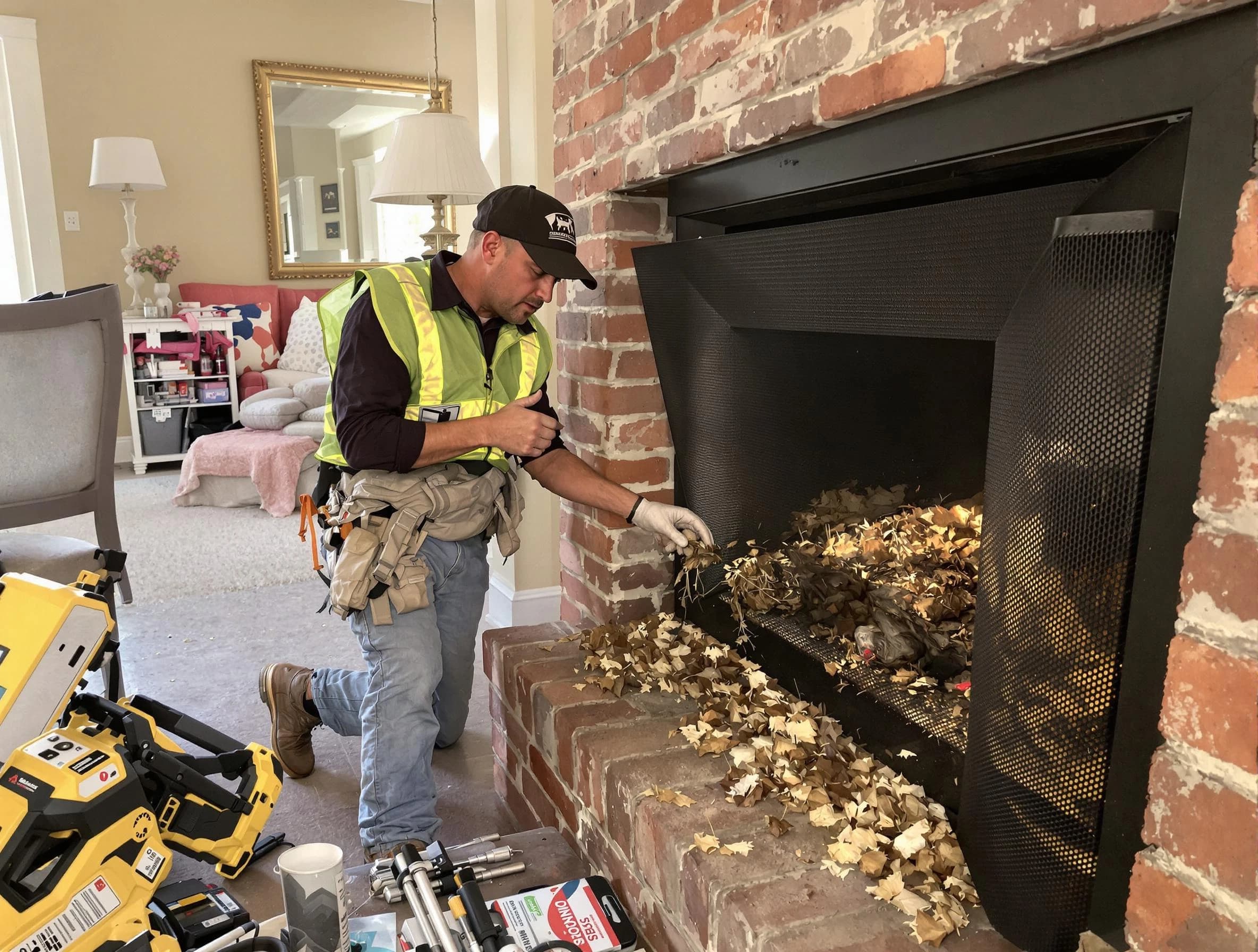 Safe screening installation by Brandermill Chimney Sweep in Brandermill, VA