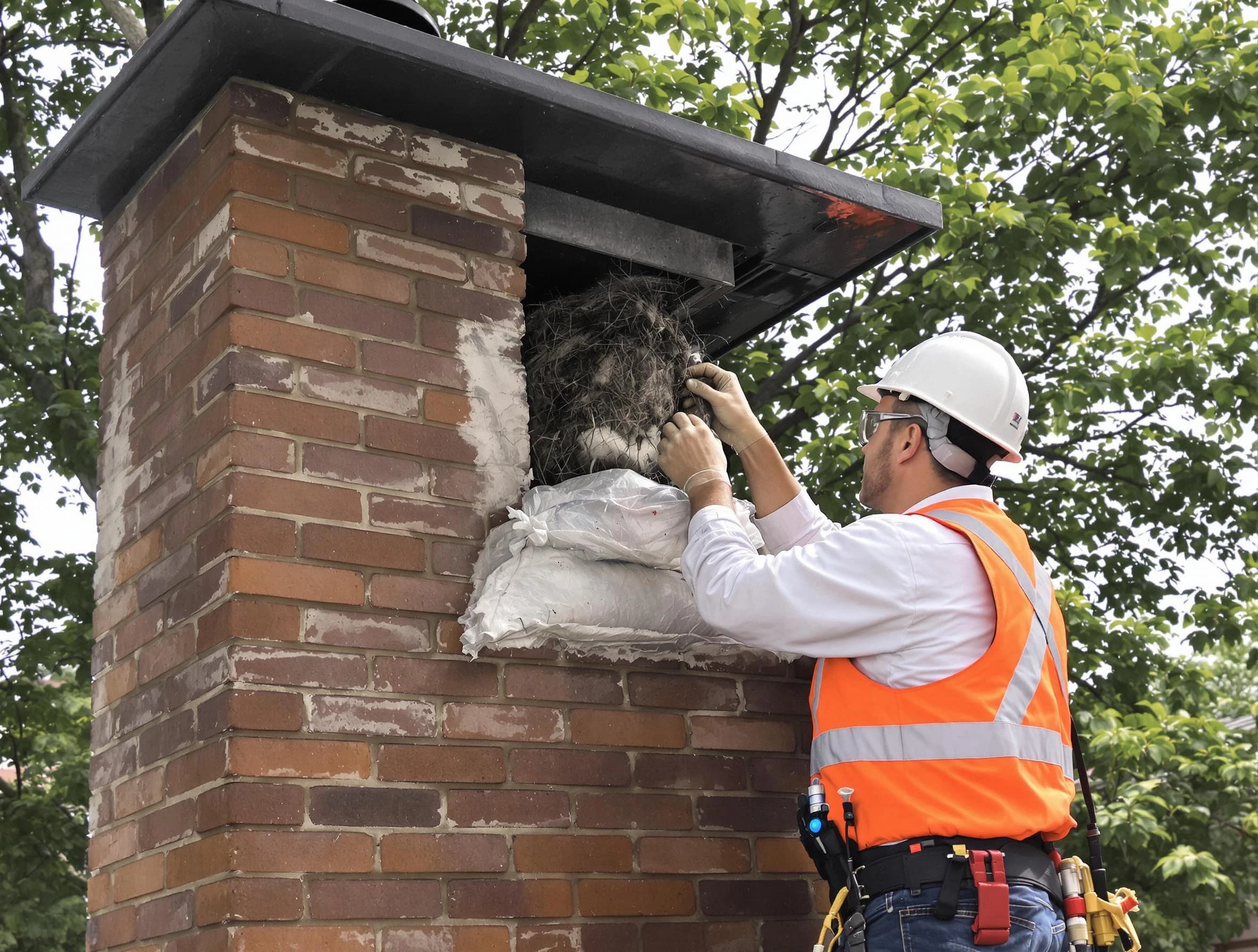 Humane removal of debris and animals by Brandermill Chimney Sweep in Brandermill, VA