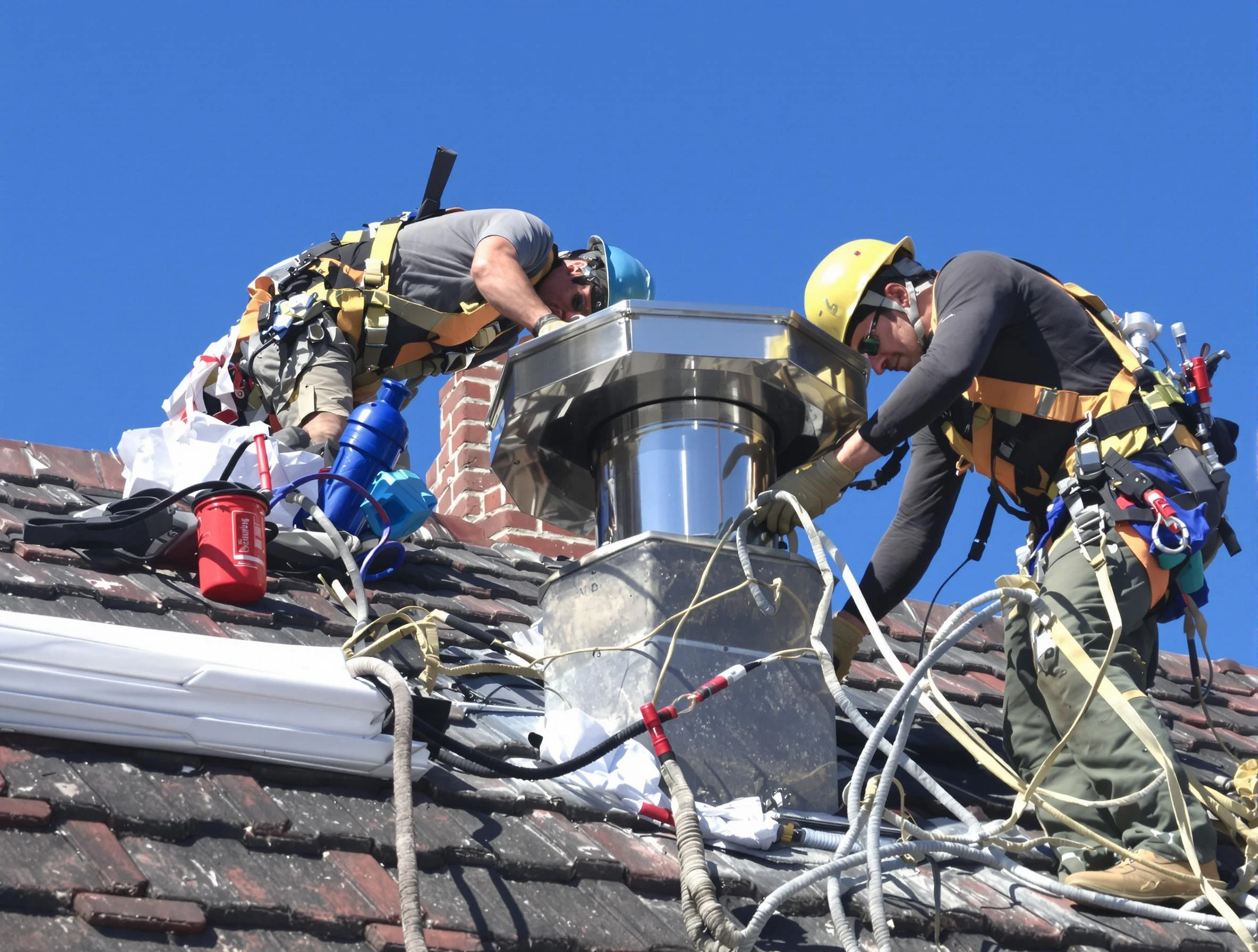 Protective chimney cap installed by Brandermill Chimney Sweep in Brandermill, VA