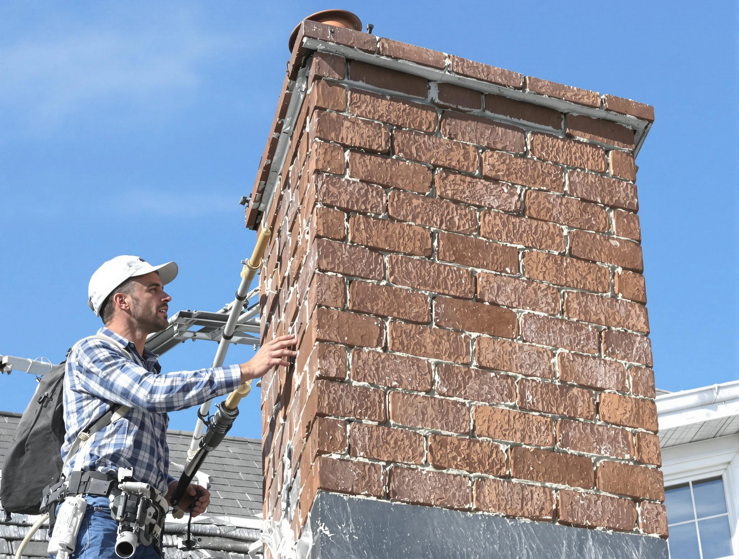 Brickwork for a chimney rebuild by Brandermill Chimney Sweep in Brandermill, VA