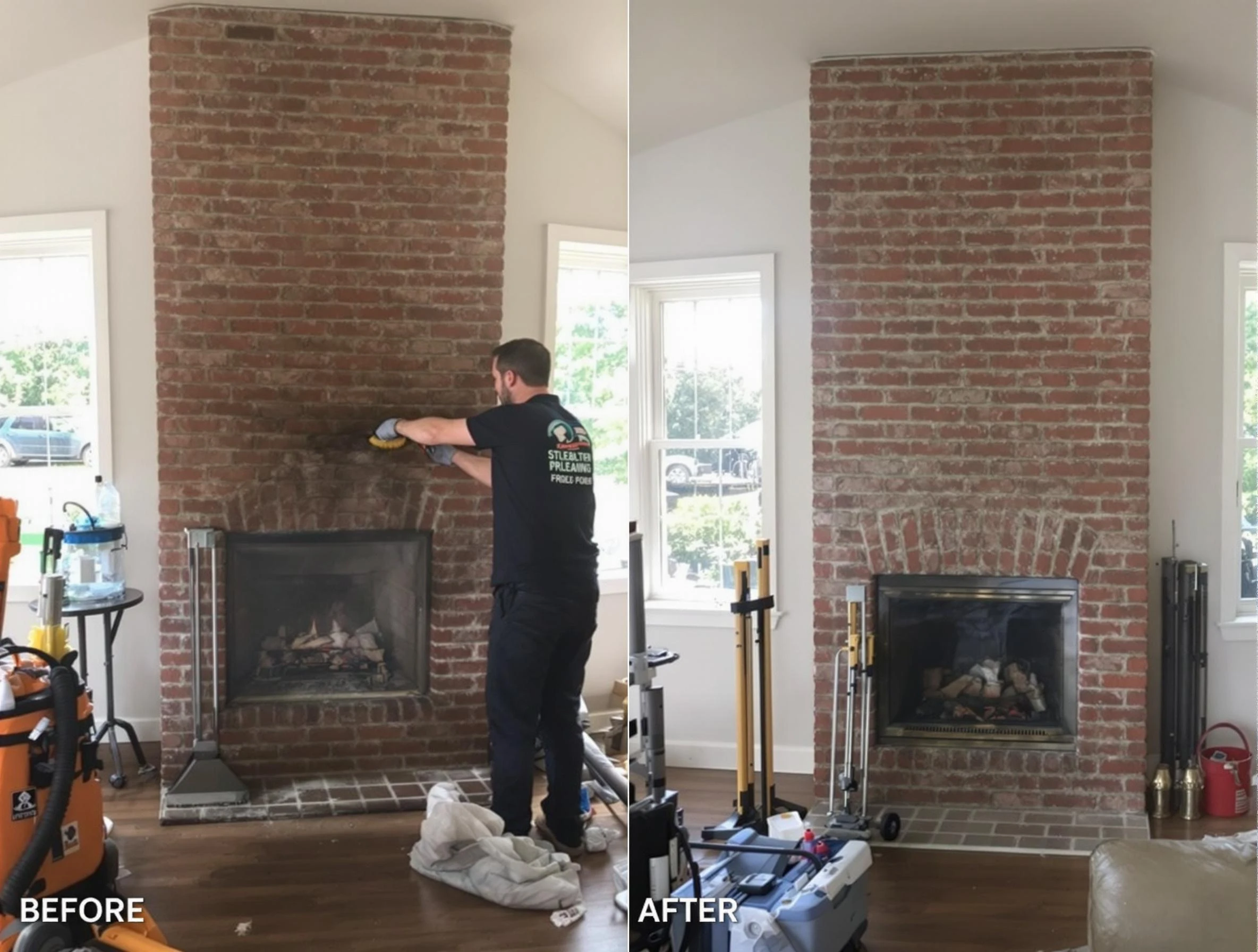 Finished chimney sweeping service by Brandermill Chimney Sweep in Brandermill, VA