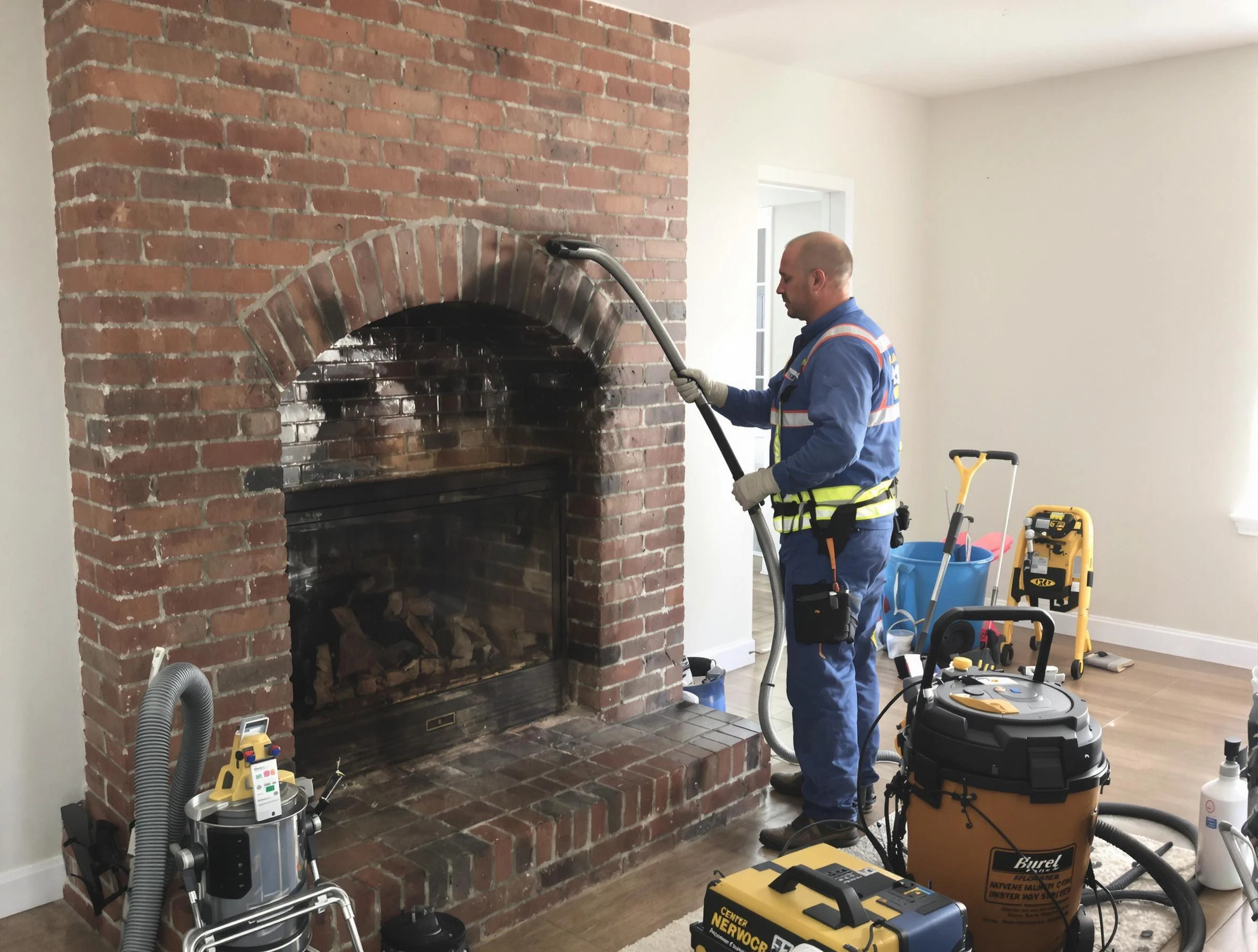 Brandermill Chimney Sweep expert performing detailed chimney sweep in Brandermill, VA