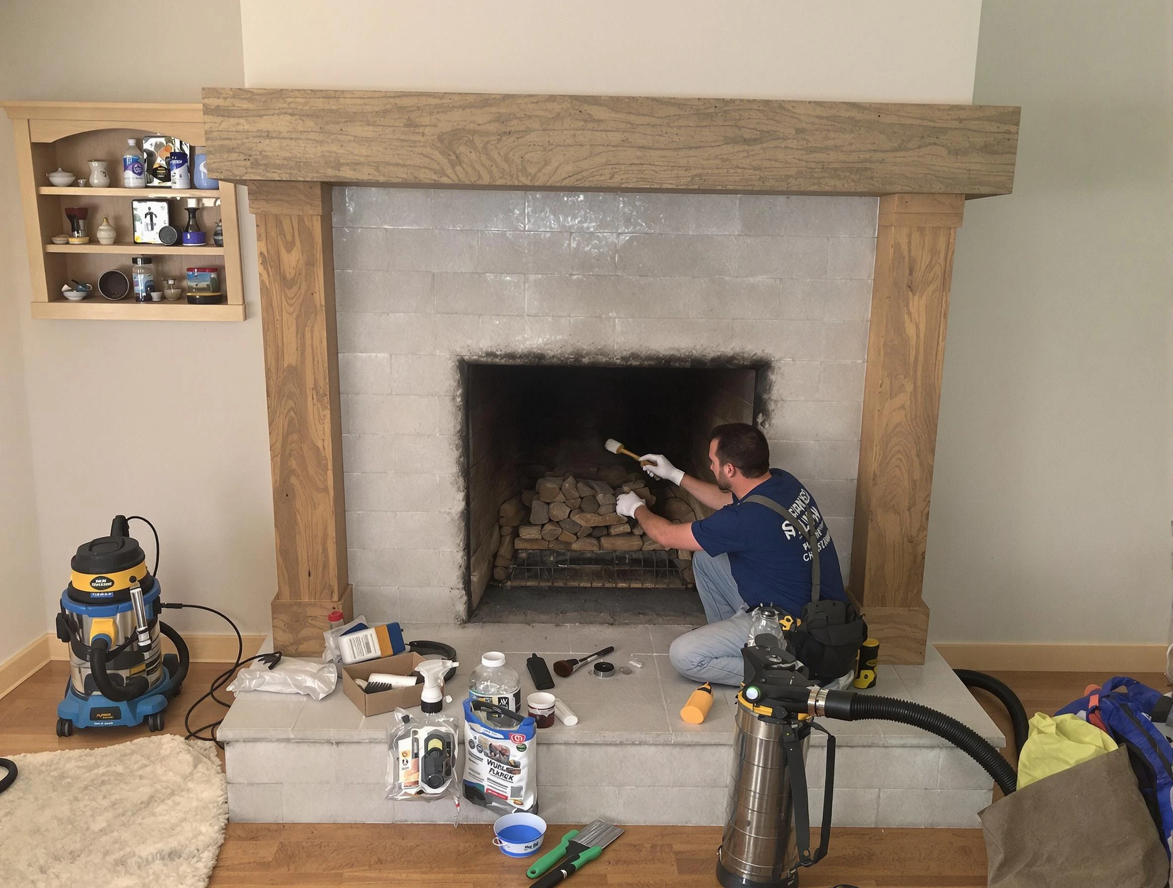 Detailed creosote removal process by Brandermill Chimney Sweep in Brandermill, VA