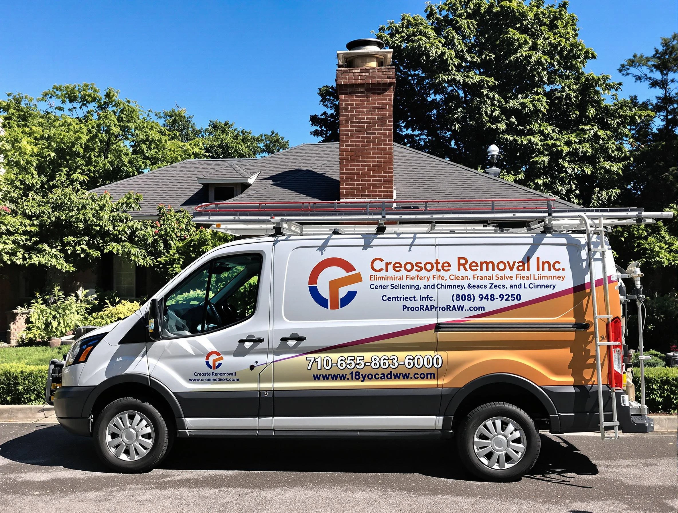 Brandermill Chimney Sweep technician removing creosote safely in Brandermill, VA