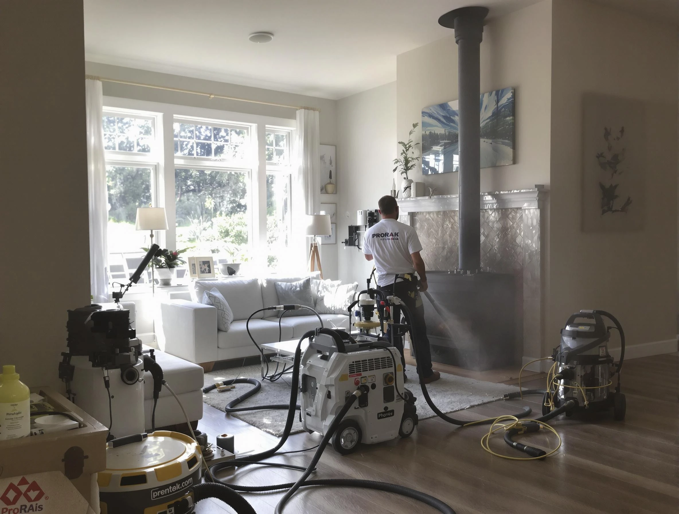 Soot removal service by Brandermill Chimney Sweep for a fireplace in Brandermill, VA